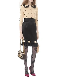 Double Satin Midi Skirt
