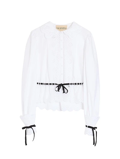 Embroidered Cotton Poplin Shirt