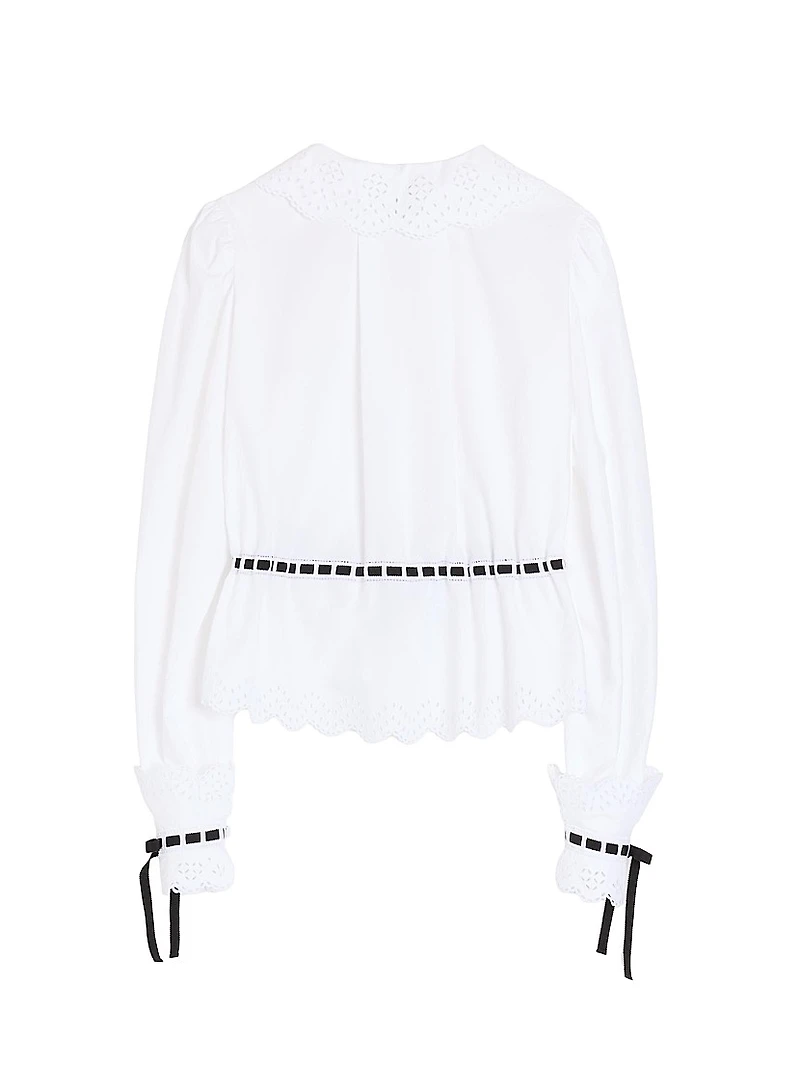 Embroidered Cotton Poplin Shirt