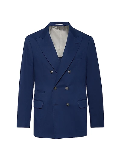 One and a Half Breasted Deconstructed Blazer with Metal Buttons