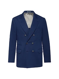One and a Half Breasted Deconstructed Blazer with Metal Buttons