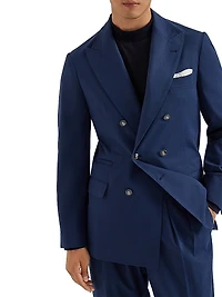 One and a Half Breasted Deconstructed Blazer with Metal Buttons