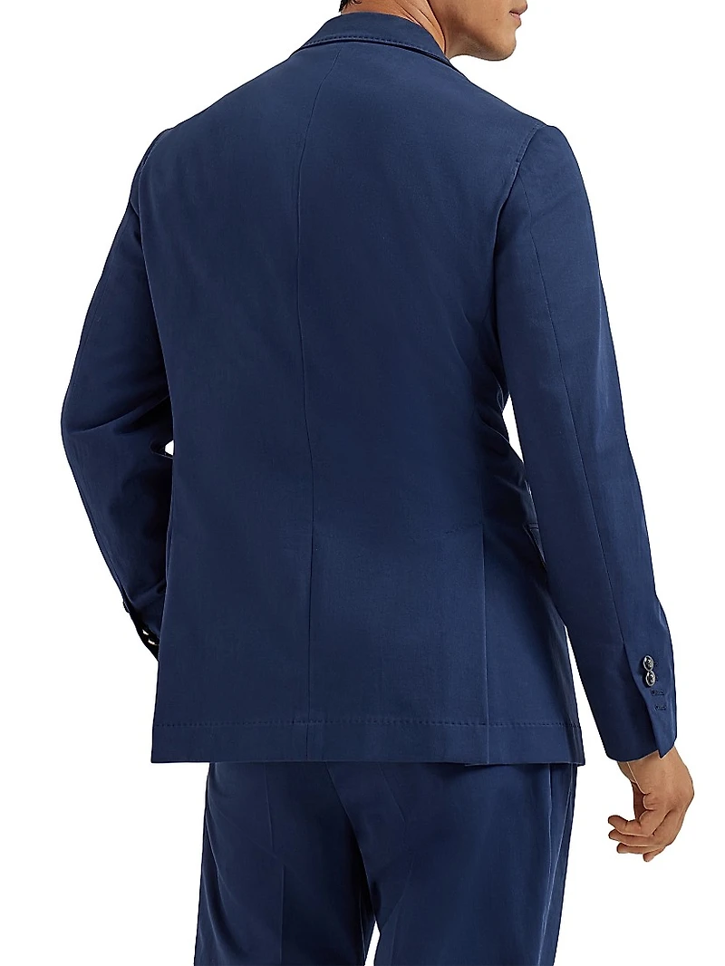 One and a Half Breasted Deconstructed Blazer with Metal Buttons