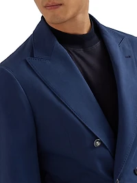 One and a Half Breasted Deconstructed Blazer with Metal Buttons