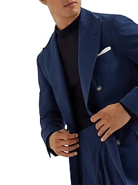 One and a Half Breasted Deconstructed Blazer with Metal Buttons
