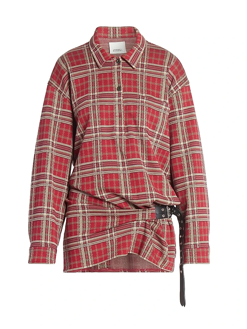 Blandia Slouchy Flannel Minidress