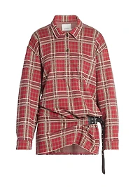 Blandia Slouchy Flannel Minidress