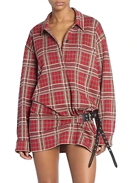 Blandia Slouchy Flannel Minidress