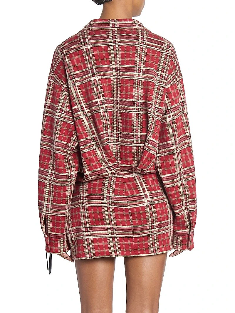 Blandia Slouchy Flannel Minidress