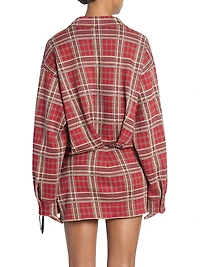Blandia Slouchy Flannel Minidress