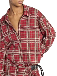 Blandia Slouchy Flannel Minidress
