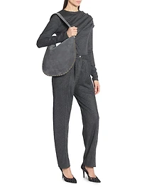 Rakia Virgin Wool Striped Tapered Pants