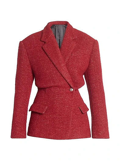Gallie Tweed Single-Breasted Blazer
