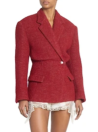 Gallie Tweed Single-Breasted Blazer