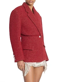 Gallie Tweed Single-Breasted Blazer