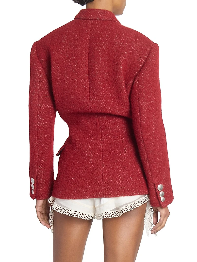 Gallie Tweed Single-Breasted Blazer