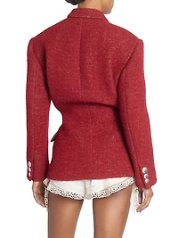 Gallie Tweed Single-Breasted Blazer