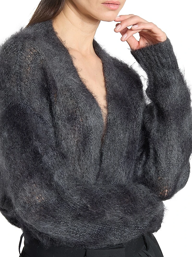 Mylene Mohair-Wool Cardigan