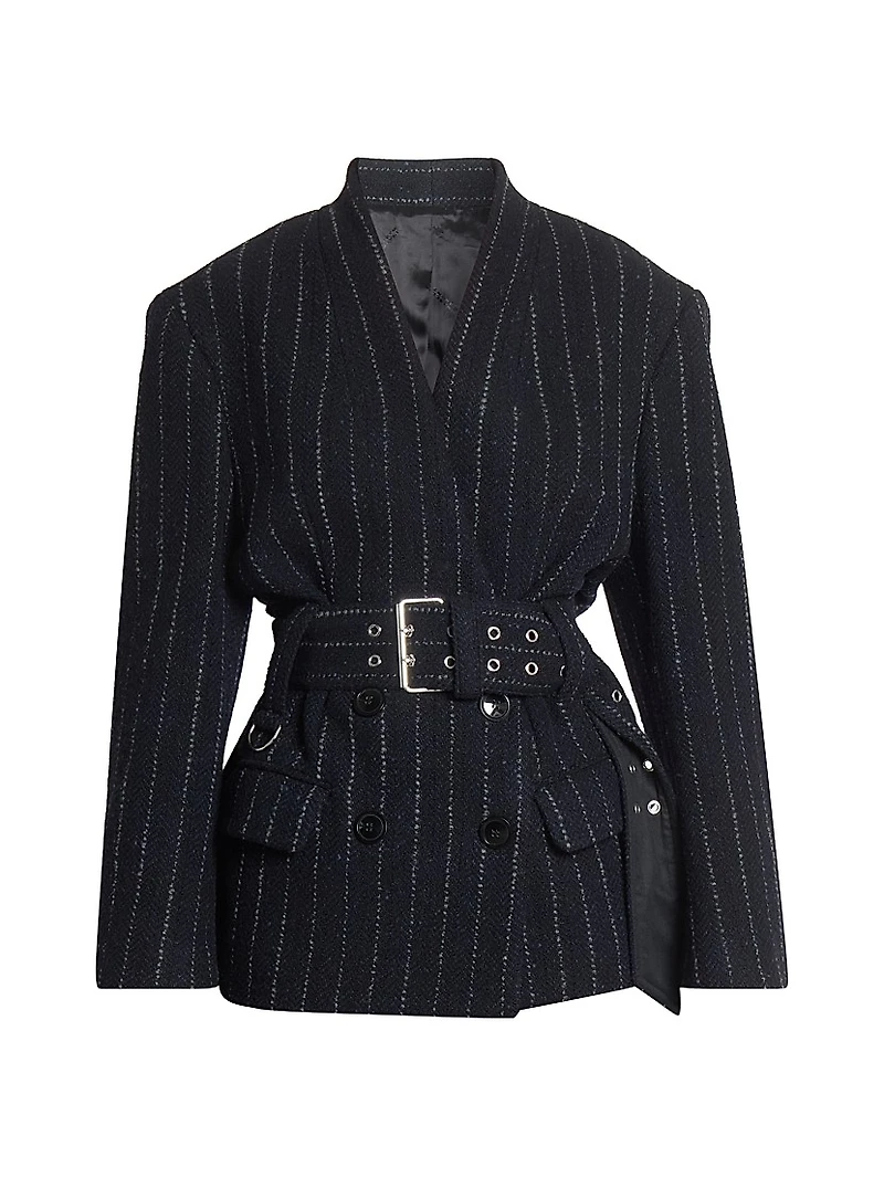 Fyma Striped Wool Blazer