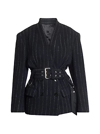 Fyma Striped Wool Blazer