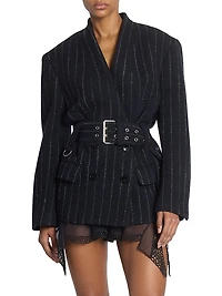 Fyma Striped Wool Blazer