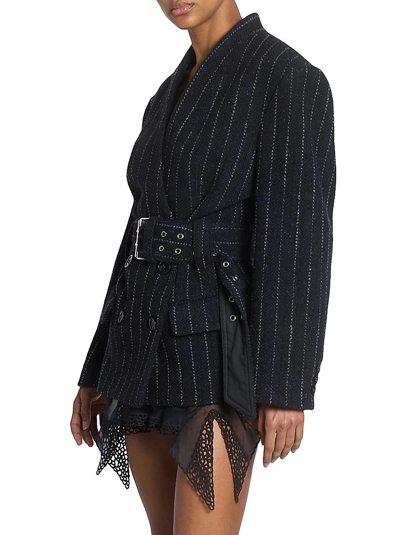 Fyma Striped Wool Blazer