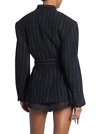 Fyma Striped Wool Blazer