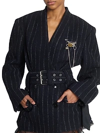 Fyma Striped Wool Blazer