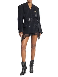 Fyma Striped Wool Blazer