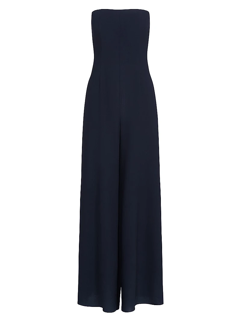 Jade Strapless Wool Wide-Leg Jumpsuit