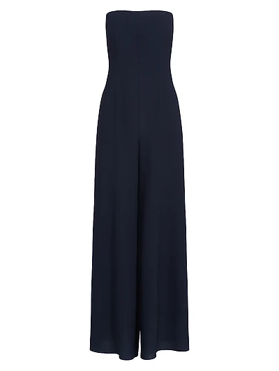 Jade Strapless Wool Wide-Leg Jumpsuit