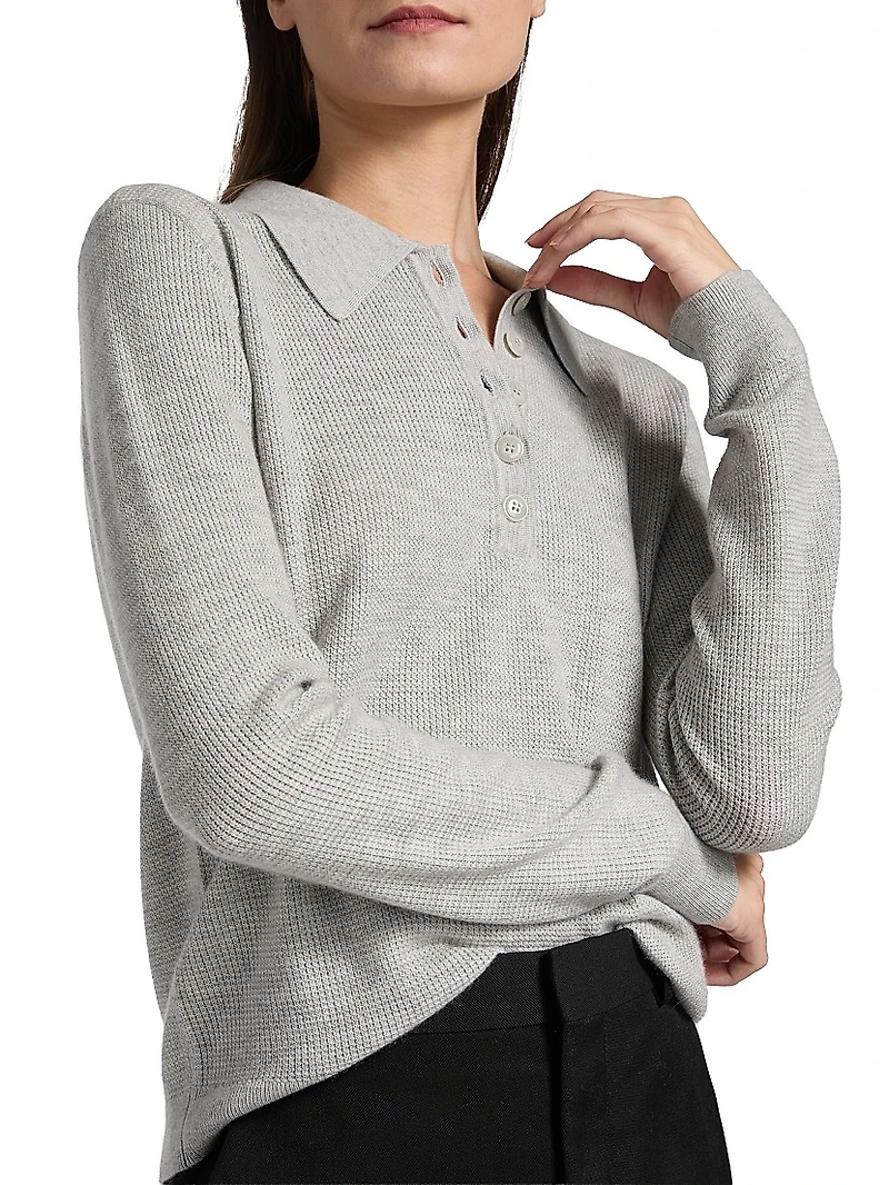 Jorden Cashmere Polo Top