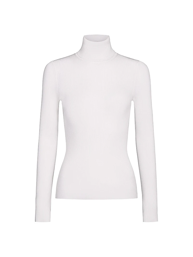 Rib-Knit Wool Turtleneck