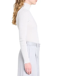 Rib-Knit Wool Turtleneck