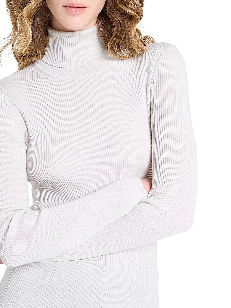 Rib-Knit Wool Turtleneck