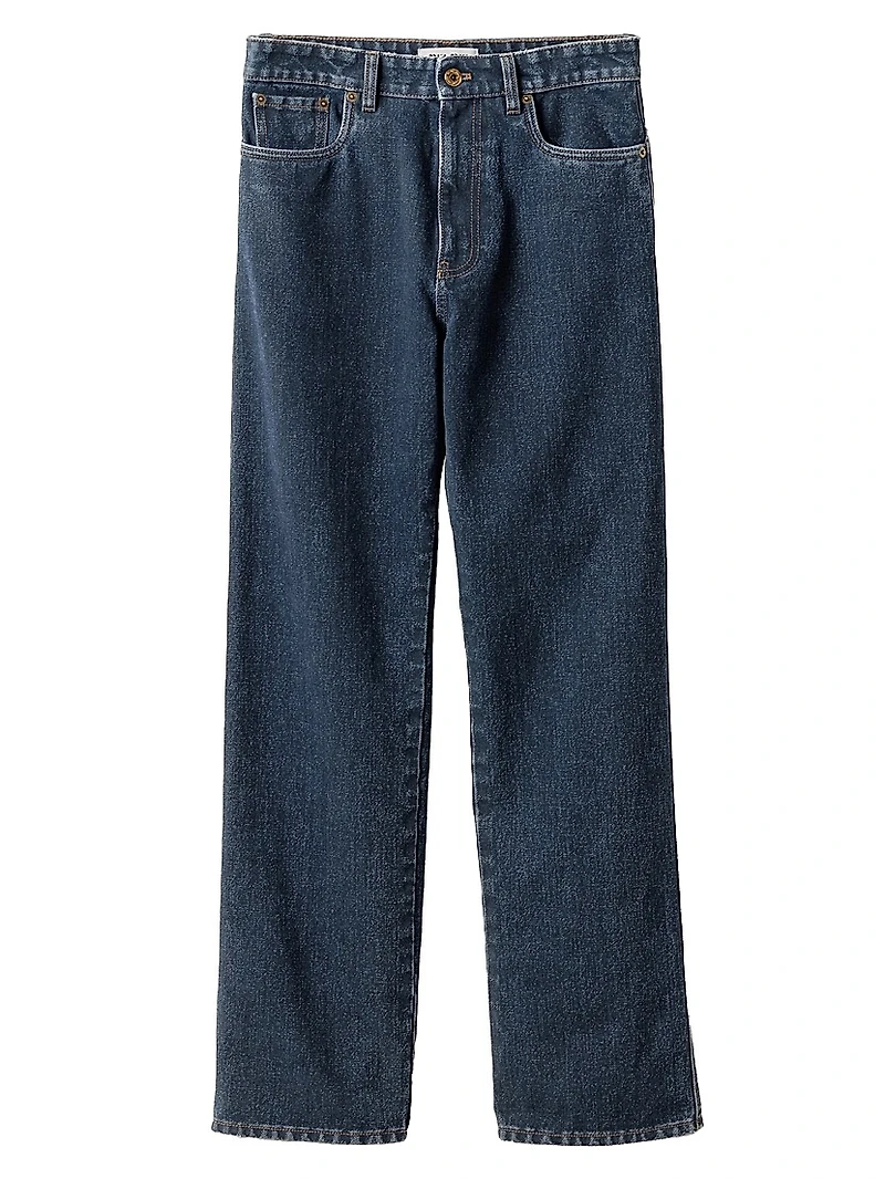 Flocked Denim Trousers