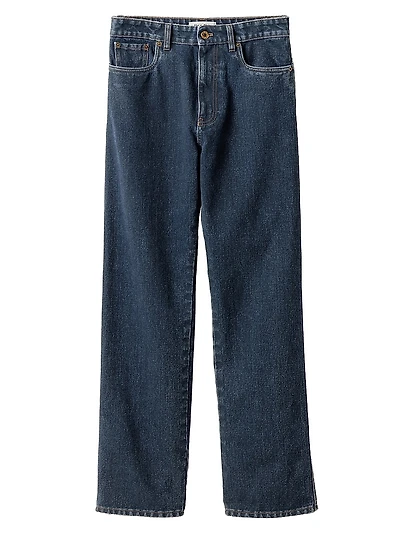 Flocked Denim Trousers