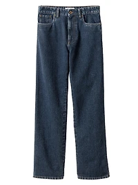 Flocked Denim Trousers