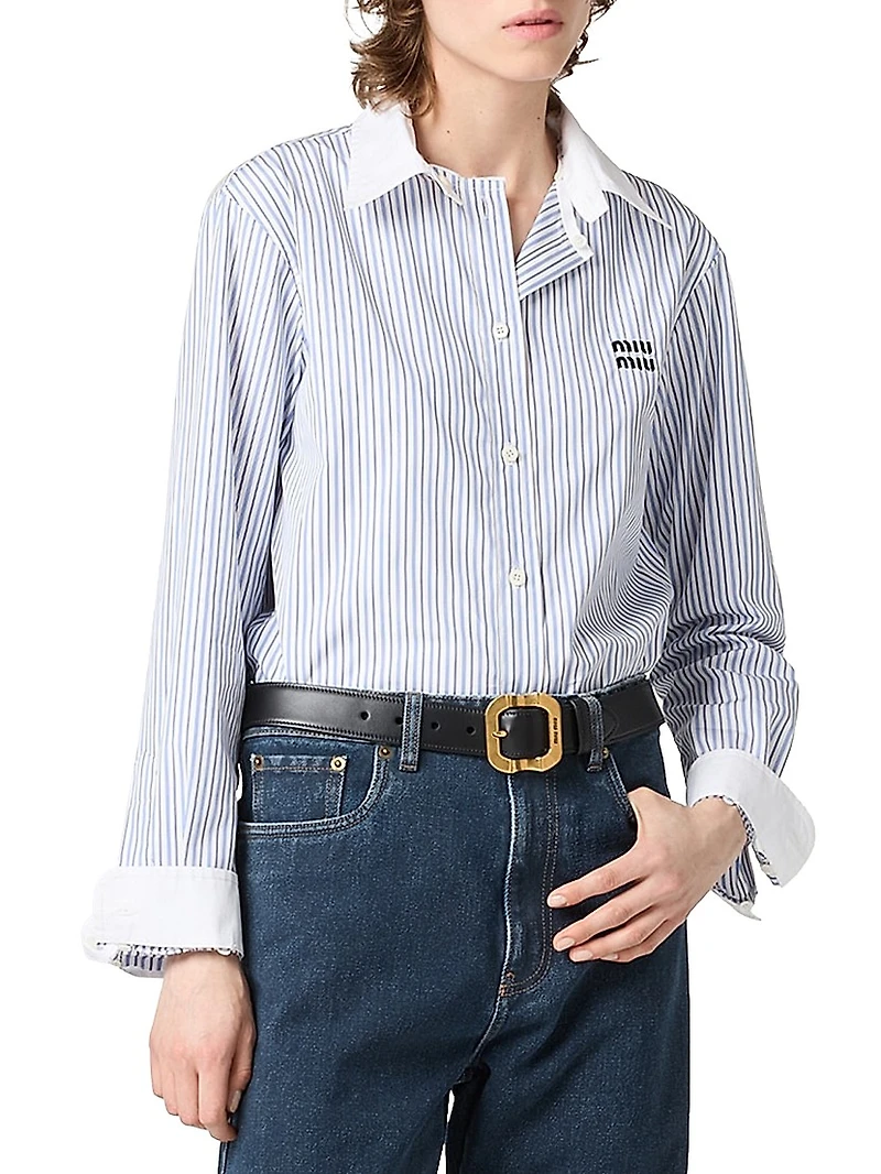 Flocked Denim Trousers