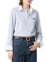 Flocked Denim Trousers