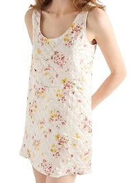 Quilted Satin Mini Dress