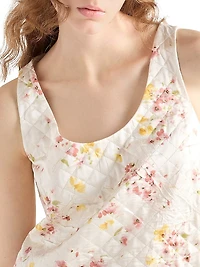 Quilted Satin Mini Dress