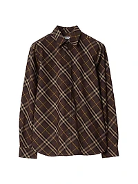 Robert Check Cotton Button-Front Shirt