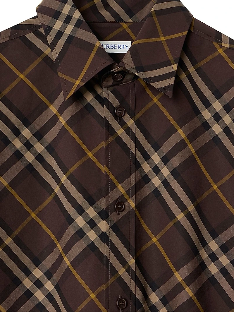 Robert Check Cotton Button-Front Shirt