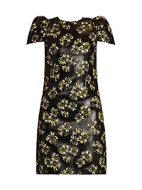 Lacquered Sunflower Jacquard Day Dress
