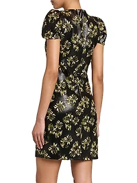 Lacquered Sunflower Jacquard Day Dress