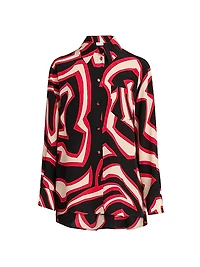 Passepartout Silk Crêpe De Chine Oversized Shirt