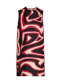 Passepartout Silk Twill Shift Minidress