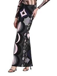 Passepartout Printed Silk Maxi Skirt