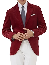 Sea Island Cotton Narrow Wale Corduroy Deconstructed Blazer